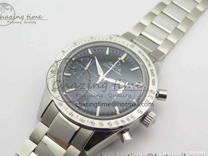 0213 Speedmaster ’57 Co-Axial OMF 1:1 Best Edition Black Dial White Markers On SS Bracelet A Durable 8146